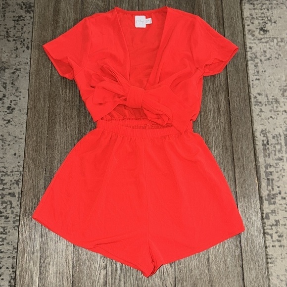 Princess Polly Sweet Sahara Tie Front playsuit romper - Picture 1 of 11